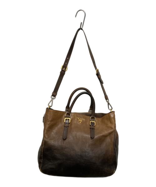 PRADA（プラダ）PRADA (プラダ) 2WAYグラデーションショルダーバッグ ブラウン サイズ:不明の古着・服飾アイテム