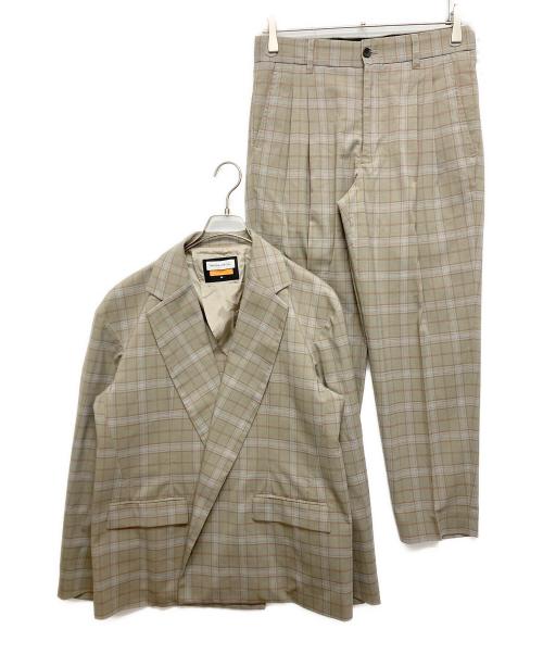 MAISON SPECIAL（メゾンスペシャル）MAISON SPECIAL (メゾンスペシャル) チェックセットアップスーツ ベージュ サイズ:SIZE 44の古着・服飾アイテム