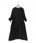SUM1 STYLE (スミスタイル) シャーリング前開きフレアロングワンピース ブラック サイズ:SIZE Free：5000円