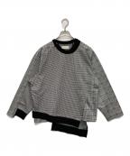 SUM1 STYLEスミスタイル）の古着「切り替えアシメスウェット」｜ブラック