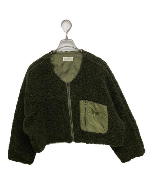 SUM1 STYLE（スミスタイル）SUM1 STYLE (スミスタイル) ボアブルゾン付き3WAY馬刺繍コート カーキ サイズ:SIZE FREEの古着・服飾アイテム