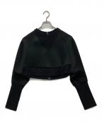 SUM1 STYLEスミスタイル）の古着「ショートスウェットジャケット」｜ブラック