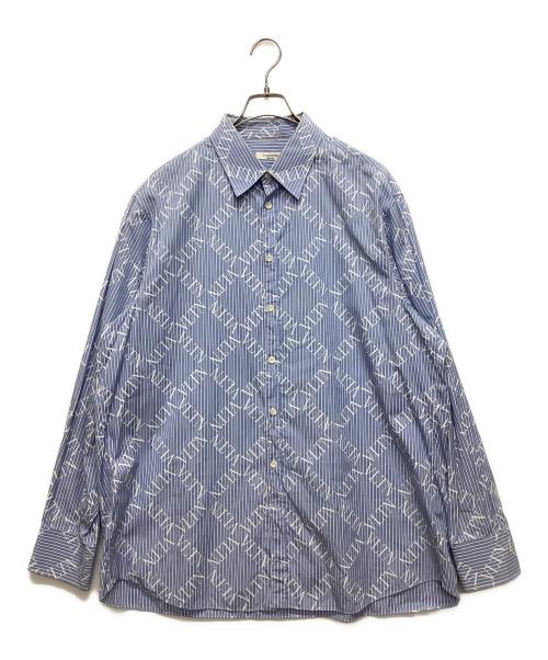 VALENTINO（ヴァレンティノ）VALENTINO (ヴァレンティノ) VLTNモノグラムロゴ コットン シャツ ブルー サイズ:SIZE 42の古着・服飾アイテム