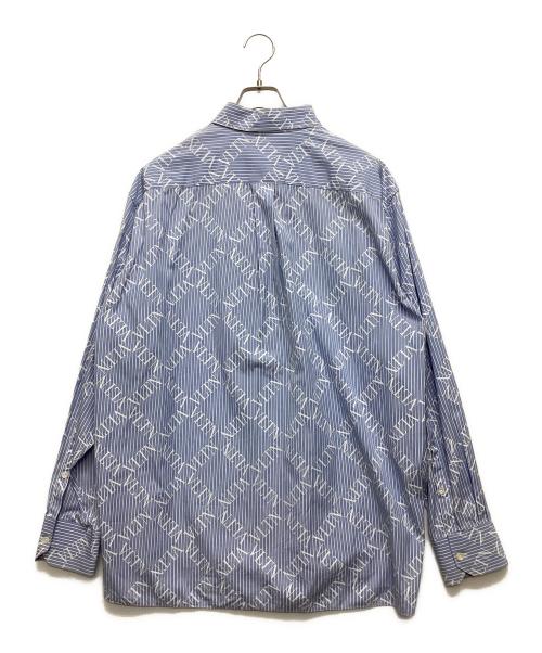 VALENTINO（ヴァレンティノ）VALENTINO (ヴァレンティノ) VLTNモノグラムロゴ コットン シャツ ブルー サイズ:SIZE 42の古着・服飾アイテム