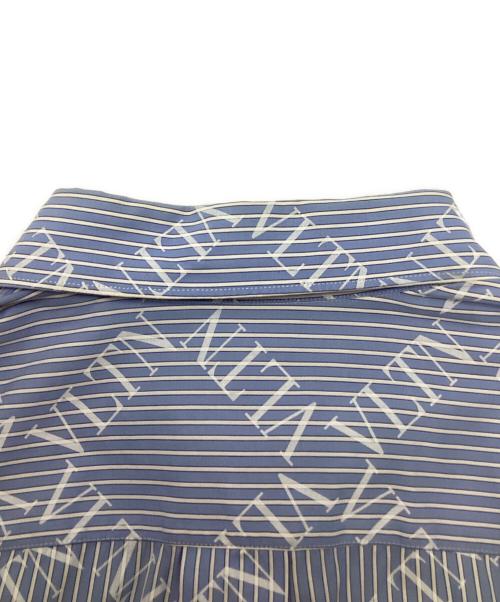 VALENTINO（ヴァレンティノ）VALENTINO (ヴァレンティノ) VLTNモノグラムロゴ コットン シャツ ブルー サイズ:SIZE 42の古着・服飾アイテム