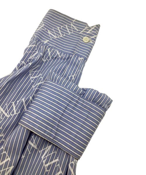 VALENTINO（ヴァレンティノ）VALENTINO (ヴァレンティノ) VLTNモノグラムロゴ コットン シャツ ブルー サイズ:SIZE 42の古着・服飾アイテム