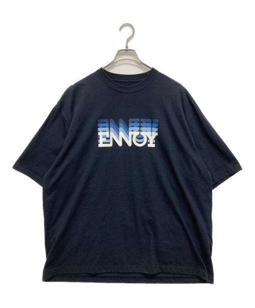 ENNOY（エンノイ）ENNOY (エンノイ) Electric Logo GradationTシャツ ネイビー サイズ:SIZE XLの古着・服飾アイテム