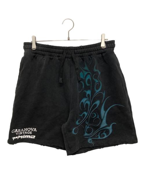 RHIME（ライム）RHIME (ライム) CASANOVA VINTAGE (カサノバ ヴィンテージ) スウェットハーフパンツ ブラック サイズ:SIZE Lの古着・服飾アイテム