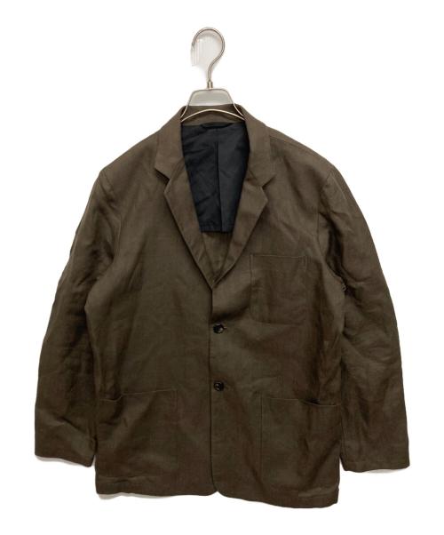 MARGARET HOWELL（マーガレットハウエル）MARGARET HOWELL (マーガレットハウエル) リネンテーラードジャケット ブラウン サイズ:SIZE Mの古着・服飾アイテム