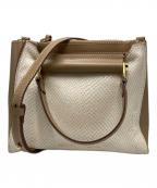 IACUCCIイアクッチ）の古着「パイソン柄2WAYバッグ」｜ブラウン×ベージュ