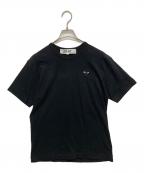PLAY COMME des GARCONSプレイコムデギャルソン）の古着「ブラックハートワッペンTシャツ」｜ブラック