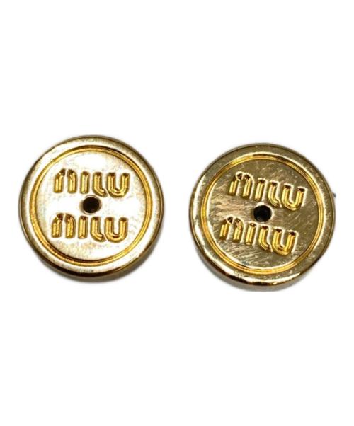 MIU MIU（ミュウミュウ）MIU MIU (ミュウミュウ) メタル&パールピアス ネイビー×ホワイト サイズ:不明の古着・服飾アイテム