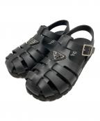 PRADAプラダ）の古着「ラバーフィッシャーマンサンダル」｜ブラック