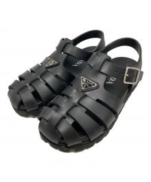 PRADA（プラダ）の古着「ラバーフィッシャーマンサンダル」｜ブラック