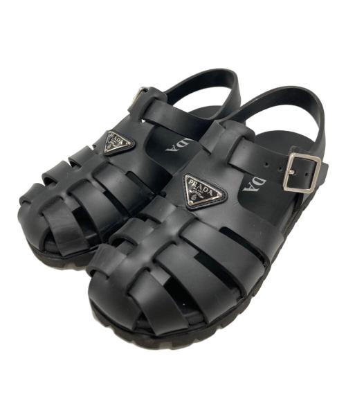 PRADA（プラダ）PRADA (プラダ) ラバーフィッシャーマンサンダル ブラック サイズ:SIZE 35の古着・服飾アイテム