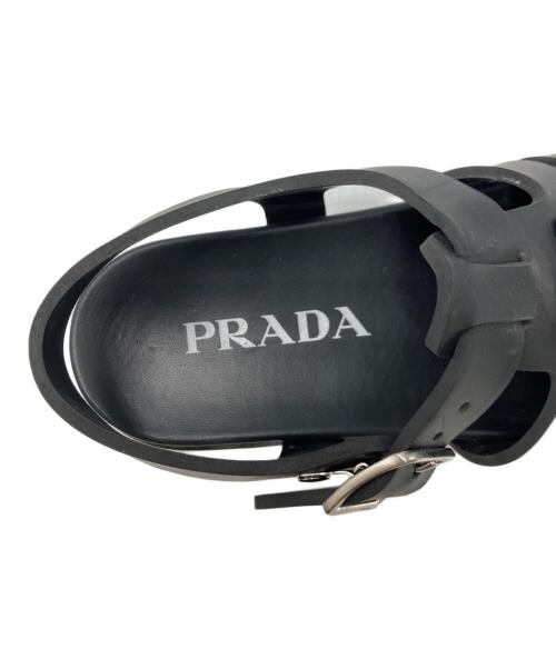 PRADA（プラダ）PRADA (プラダ) ラバーフィッシャーマンサンダル ブラック サイズ:SIZE 35の古着・服飾アイテム