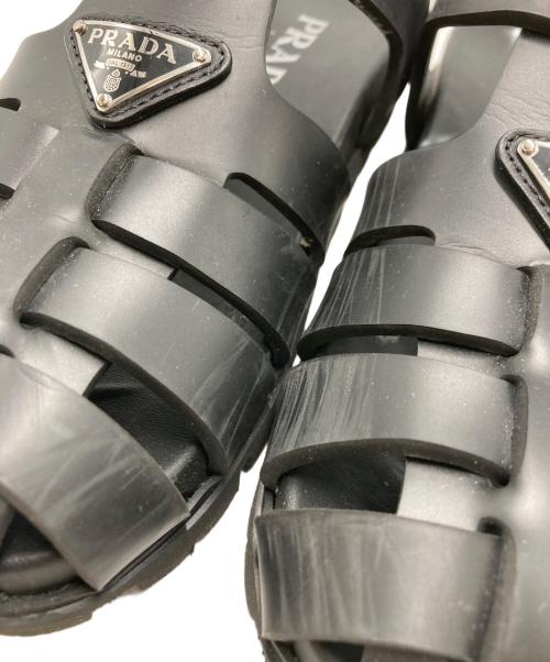 PRADA（プラダ）PRADA (プラダ) ラバーフィッシャーマンサンダル ブラック サイズ:SIZE 35の古着・服飾アイテム