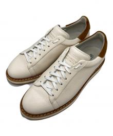 BRUNELLO CUCINELLI（ブルネロクチネリ）の古着「グレインカーフスキン スニーカー」｜ホワイト