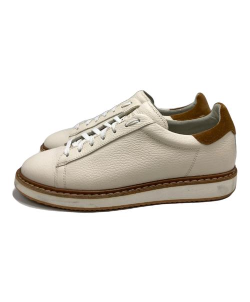 BRUNELLO CUCINELLI（ブルネロクチネリ）BRUNELLO CUCINELLI (ブルネロクチネリ) グレインカーフスキン スニーカー ホワイト サイズ:SIZE 39の古着・服飾アイテム