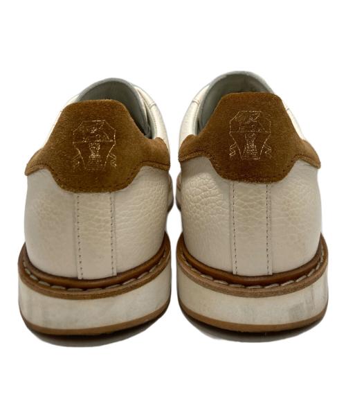 BRUNELLO CUCINELLI（ブルネロクチネリ）BRUNELLO CUCINELLI (ブルネロクチネリ) グレインカーフスキン スニーカー ホワイト サイズ:SIZE 39の古着・服飾アイテム