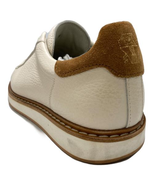 BRUNELLO CUCINELLI（ブルネロクチネリ）BRUNELLO CUCINELLI (ブルネロクチネリ) グレインカーフスキン スニーカー ホワイト サイズ:SIZE 39の古着・服飾アイテム