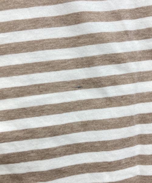 BRUNELLO CUCINELLI（ブルネロクチネリ）BRUNELLO CUCINELLI (ブルネロクチネリ) ボーダーTシャツ ベージュ×ホワイト サイズ:SIZE Mの古着・服飾アイテム