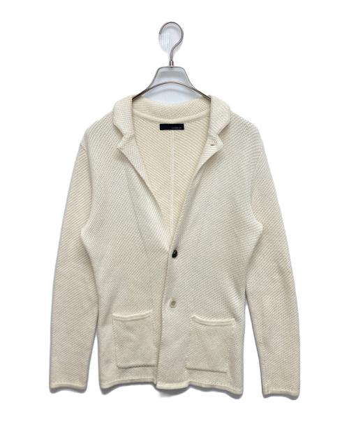 LARDINI（ラルディーニ）LARDINI (ラルディーニ) ニットジャケット ホワイト サイズ:SIZE Mの古着・服飾アイテム