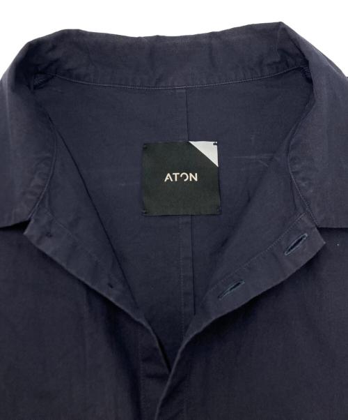 ATON（エイトン）ATON (エイトン) オーバーサイズシャツ ネイビー サイズ:SIZE 06の古着・服飾アイテム