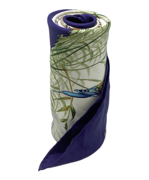 HERMES（エルメス）HERMES (エルメス) カレ90 アイボリー×ネイビーの古着・服飾アイテム