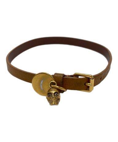 Alexander McQueen スカルラインストーン レザー ブレスレット. 中古・古着通販】ALEXANDER McQUEEN (アレキサンダーマックイーン