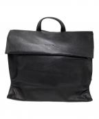 ear PAPILLONNERイアパピヨネ）の古着「スクエアレザーリュック」｜ブラック