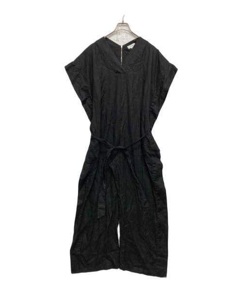 HYKE（ハイク）HYKE (ハイク) LINEN JUMPSUIT ブラック サイズ:SIZE 1の古着・服飾アイテム