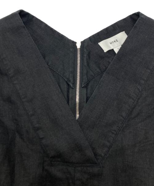 HYKE（ハイク）HYKE (ハイク) LINEN JUMPSUIT ブラック サイズ:SIZE 1の古着・服飾アイテム