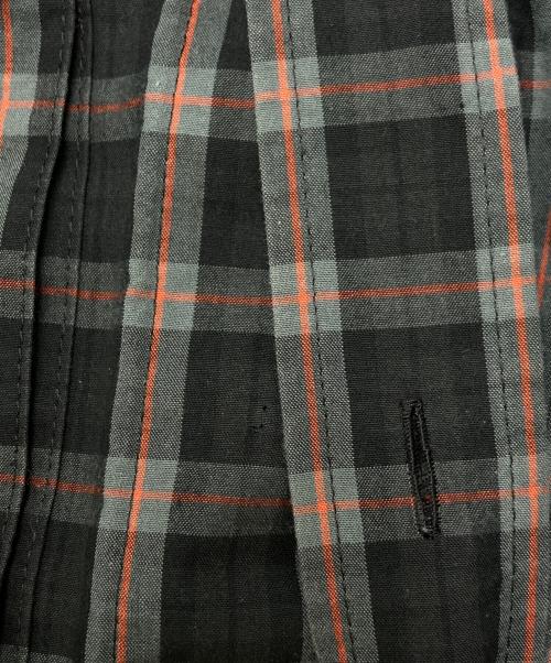 meanswhile（ミーンズワイル）meanswhile (ミーンズワイル) Cotton Check Overlap SH ブラック サイズ:SIZE 2の古着・服飾アイテム