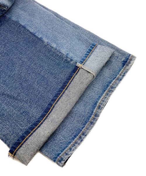 LE CIEL BLEU（ルシェルブルー）LE CIEL BLEU (ルシェルブルー) 再構築ワイドデニムパンツ インディゴ サイズ:SIZE 34の古着・服飾アイテム