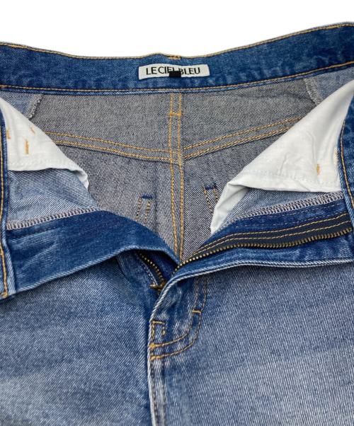LE CIEL BLEU（ルシェルブルー）LE CIEL BLEU (ルシェルブルー) 再構築ワイドデニムパンツ インディゴ サイズ:SIZE 34の古着・服飾アイテム
