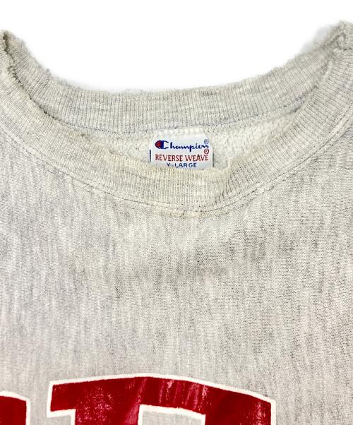 Champion REVERSE WEAVE（チャンピオン リバース ウィーブ）Champion REVERSE WEAVE (チャンピオン リバース ウィーブ) 90Sプリントスウェット グレー サイズ:SIZE XLの古着・服飾アイテム