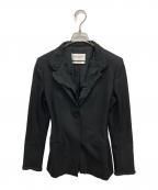 Yves Saint Laurent Rive Gaucheイヴ・サンローラン リヴ・ゴーシュ）の古着「3B シングルウール テーラード ジャケット」｜ブラック