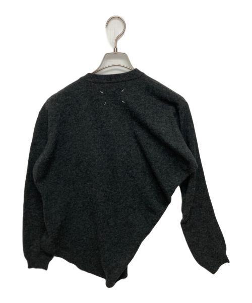 MARTIN MARGIELA（マルタン・マルジェラ）Martin Margiela (マルタン・マルジェラ) アシンメトリーVネックニックニット グレー サイズ:SIZE Sの古着・服飾アイテム