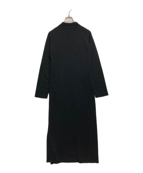 AURALEE（オーラリー）AURALEE (オーラリー) WOOL HIGH GAUGE SMOOTH KNIT POLO ONEPIECE ブラック サイズ:SIZE 1の古着・服飾アイテム