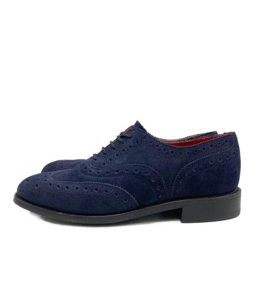 SANDERS（サンダース）SANDERS (サンダース) スエードブローグシューズ ネイビー サイズ:SIZE UK6.5の古着・服飾アイテム