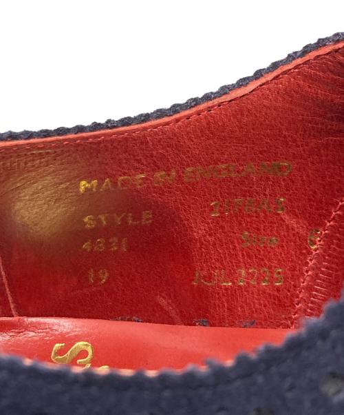 SANDERS（サンダース）SANDERS (サンダース) スエードブローグシューズ ネイビー サイズ:SIZE UK6.5の古着・服飾アイテム