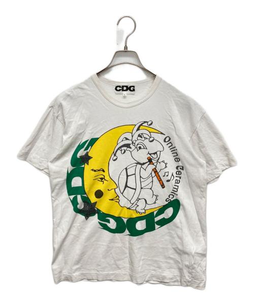 CDG（シーディージー）CDG (シーディージー) Online Ceramics (オンライン セラミックス) グラフィックプリントTシャツ ホワイト サイズ:SIZE Lの古着・服飾アイテム