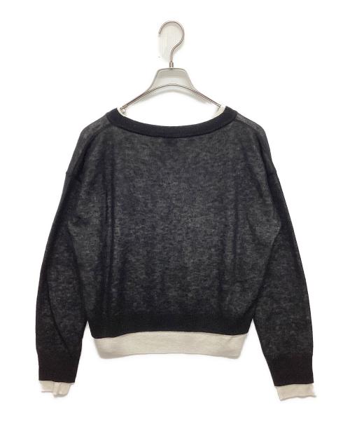 BOSS（ボス）BOSS (ボス) レイヤードデザインニットセーター ホワイト×ブラック サイズ:SIZE XS 未使用品の古着・服飾アイテム