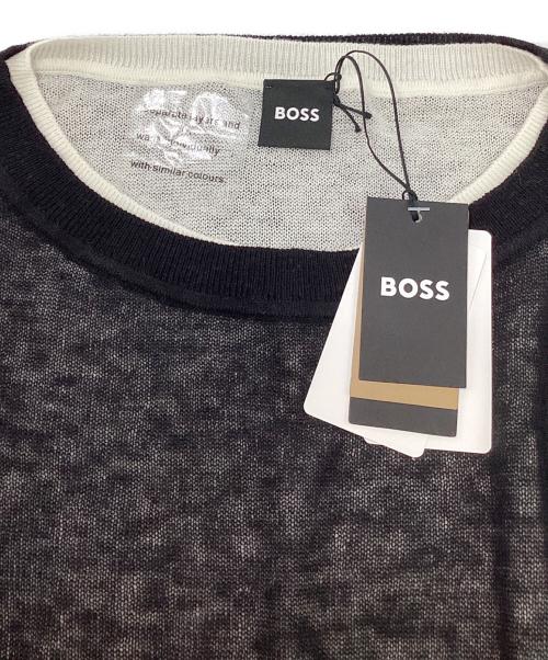 BOSS（ボス）BOSS (ボス) レイヤードデザインニットセーター ホワイト×ブラック サイズ:SIZE XS 未使用品の古着・服飾アイテム