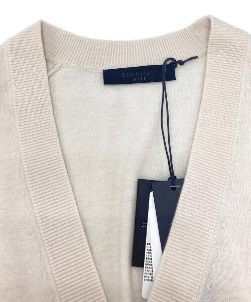BOSS（ボス）BOSS (ボス) BECKHAM ニットカーディガン ベージュ サイズ:SIZE Lの古着・服飾アイテム