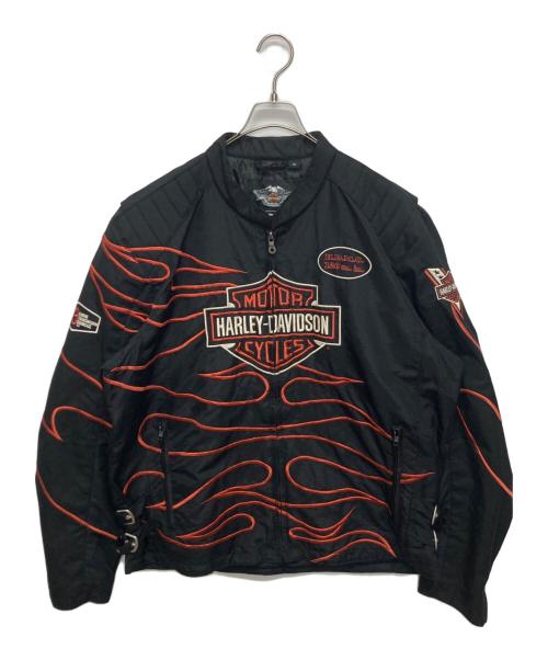 HARLEY-DAVIDSON（ハーレーダビッドソン）HARLEY-DAVIDSON (ハーレーダビッドソン) モーターサイクルジャケット ブラック×オレンジ サイズ:SIZE XLの古着・服飾アイテム