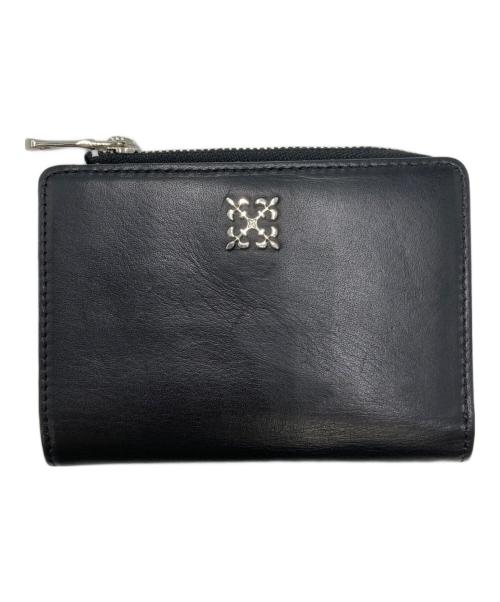 russet（ラシット）russet (ラシット) ミニモノグラムプレートハーフウォレット ブラックの古着・服飾アイテム