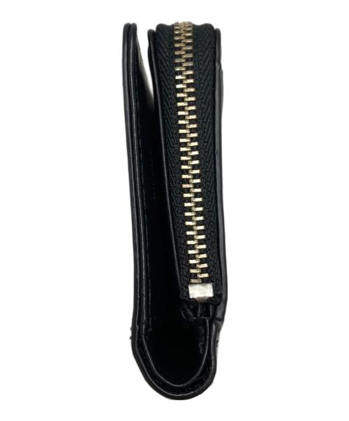 russet（ラシット）russet (ラシット) ミニモノグラムプレートハーフウォレット ブラックの古着・服飾アイテム