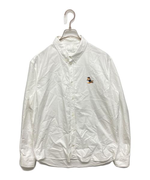 maison kitsune（メゾンキツネ）MAISON KITSUNE (メゾンキツネ) RELAXEDオックスフォードBDシャツ ホワイト サイズ:SIZE XLの古着・服飾アイテム
